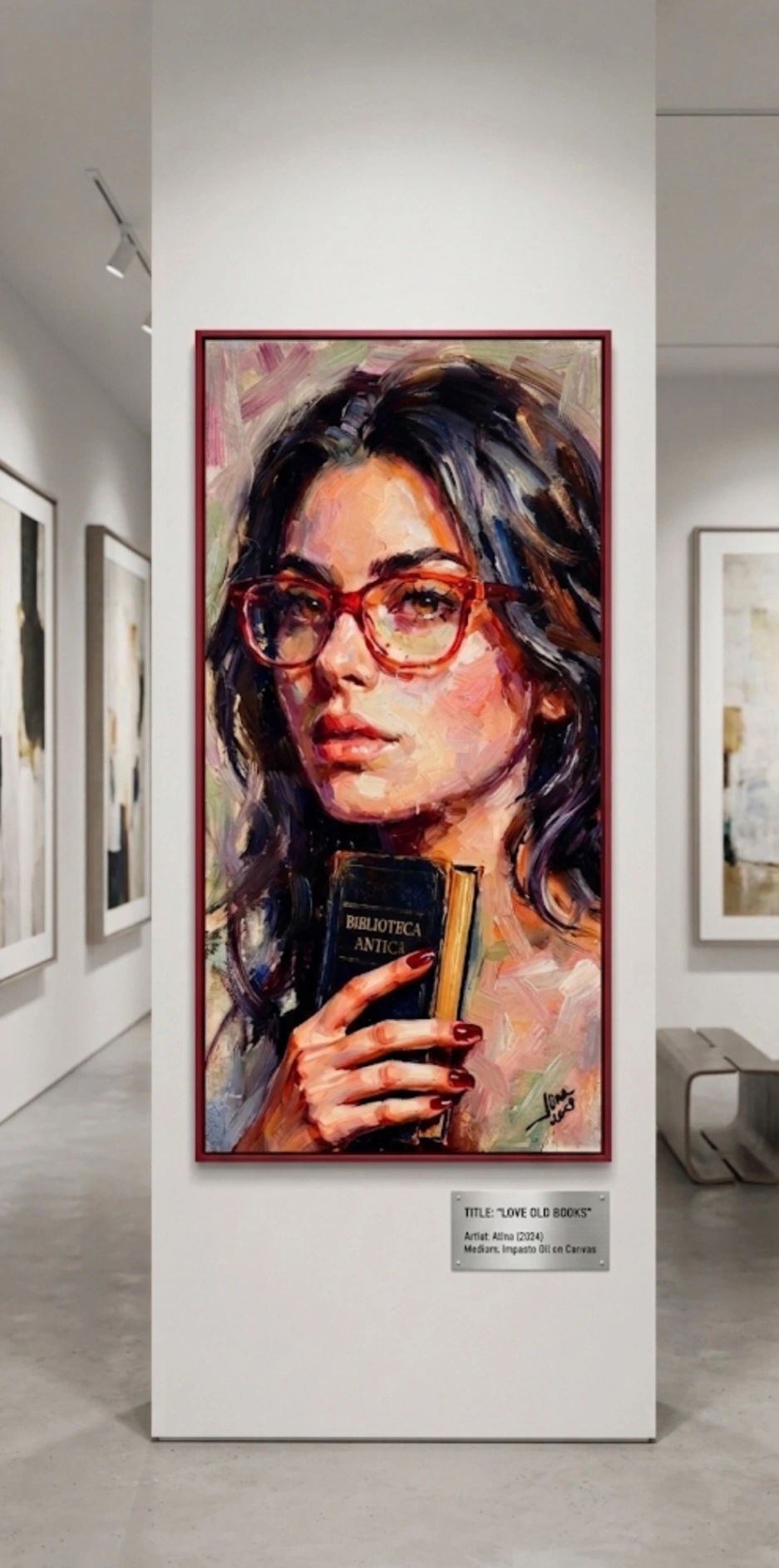 ArteDiAlina.com painting: Love Old Books